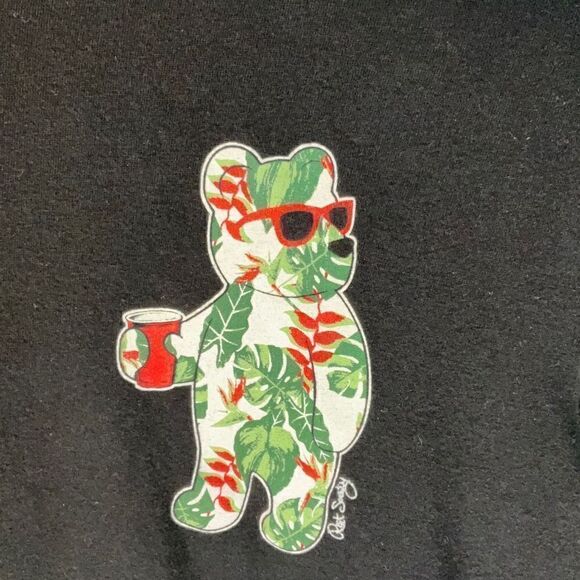 Riot Society Medium Black Tee with Kawaii Bear with Solo Cup! FKR - Picture 5 of 9